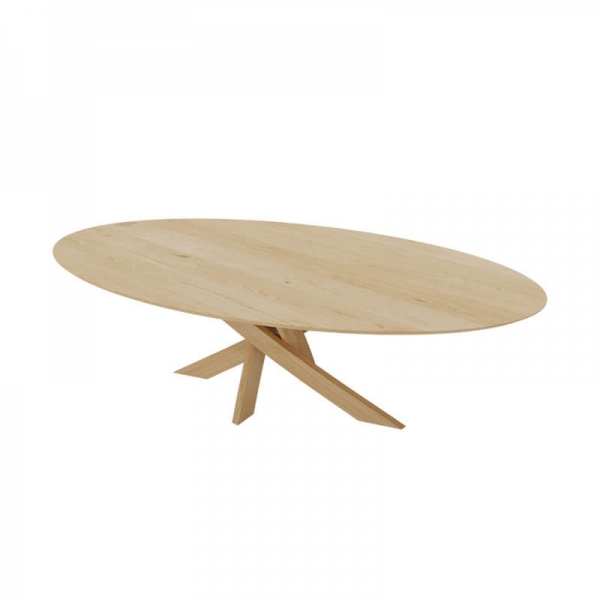 Table basse ovale en bois naturel - Elliptica - 2