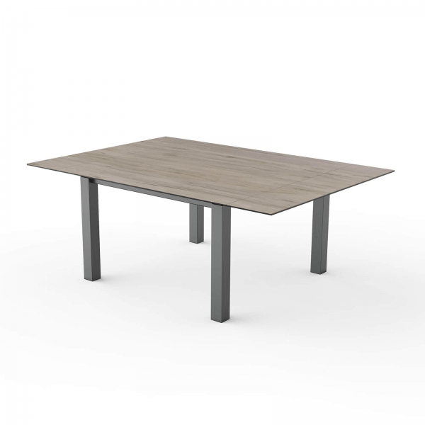Table carrée extensible en céramique design avec pieds en métal - Hector - 12