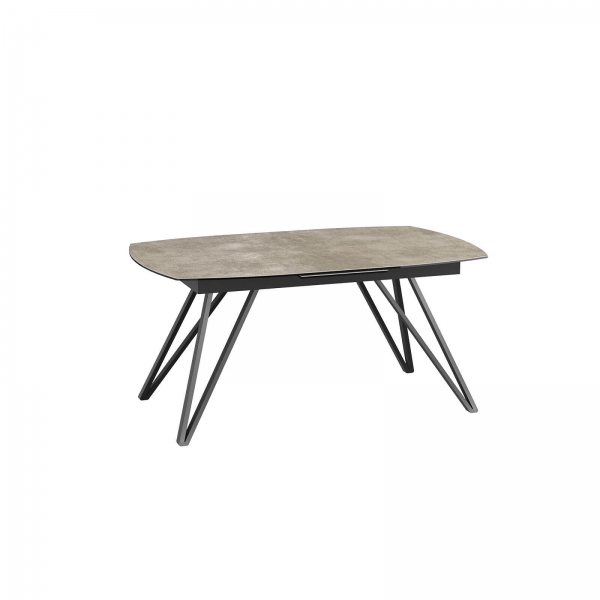 Table moderne en céramique extensible avec pieds design en métal - Babylone - 2