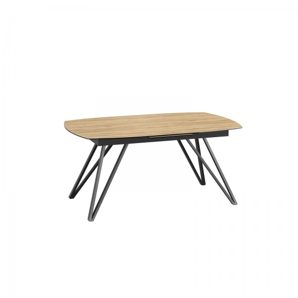 Table en céramique extensible avec pieds moderne en métal noir - Babylone - 4