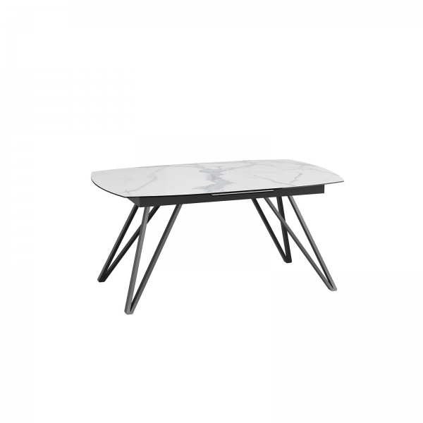 Table en céramique avec allonge centrale avec pieds design - Babylone - 6