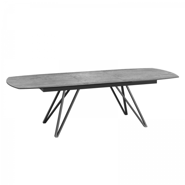 Table en céramique grise extensible avec pieds design - Babylone - 23