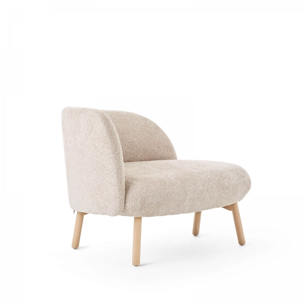 Banquette cosy en tissu bouclé avec pieds en bois - Thalia Mobitec ® - 8