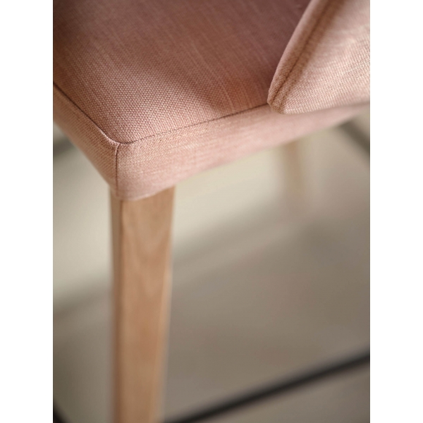 Tabouret snack en tissu avec accoudoirs et pieds en bois - Lena Mobitec ® - 14