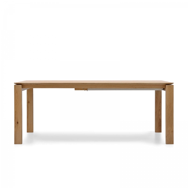 Table rectangulaire en bois 195 x 90 cm avec allonge - Flavie - 2