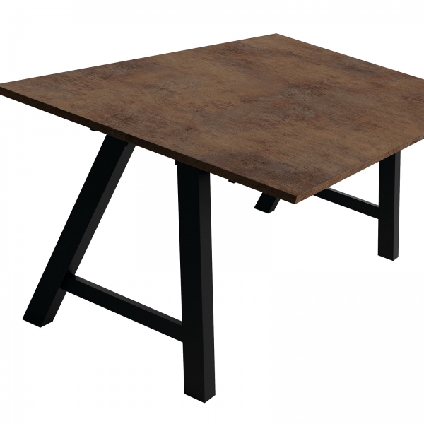 Table belge rectangulaire en stratifié avec pieds en forme de tréteau - Alegro - 5