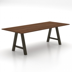  Grande table rectangulaire avec pieds en forme de tréteau - Alegro XL