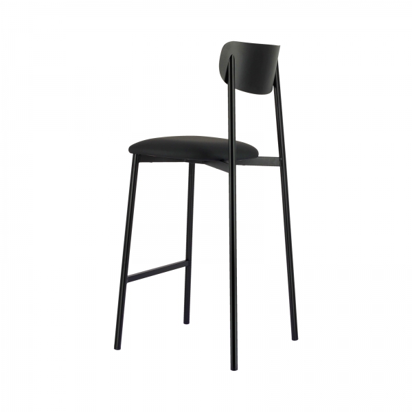 Tabouret fabriqué en France en métal avec assise en simili rembourrée - Colette Carrier® - 10