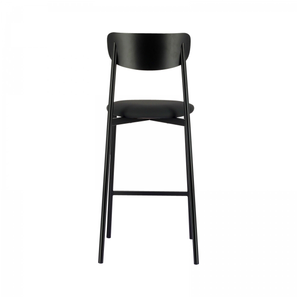 Tabouret français en métal avec assise en simili rembourrée - Colette Carrier® - 12