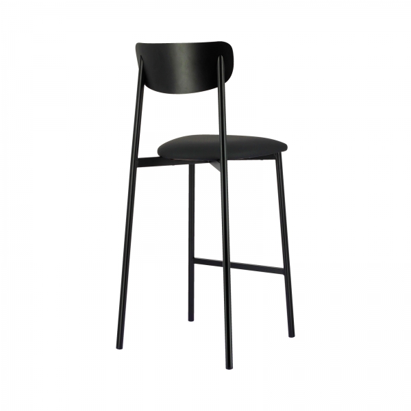 Tabouret français en métal avec assise en simili rembourrée - Colette Carrier® - 6