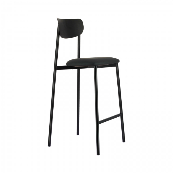 Tabouret made in France en métal avec assise en simili rembourrée - Colette Carrier® - 2