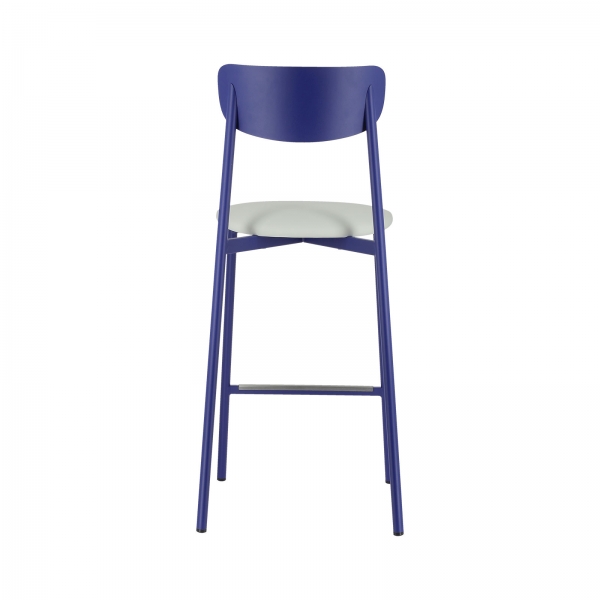 Tabouret français en métal avec assise en simili rembourrée - Colette Carrier® - 15