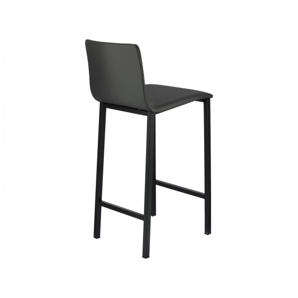 Tabouret hauteur 65 cm en simili dossier bas avec pieds en métal - Koko Mobliberica® - 7