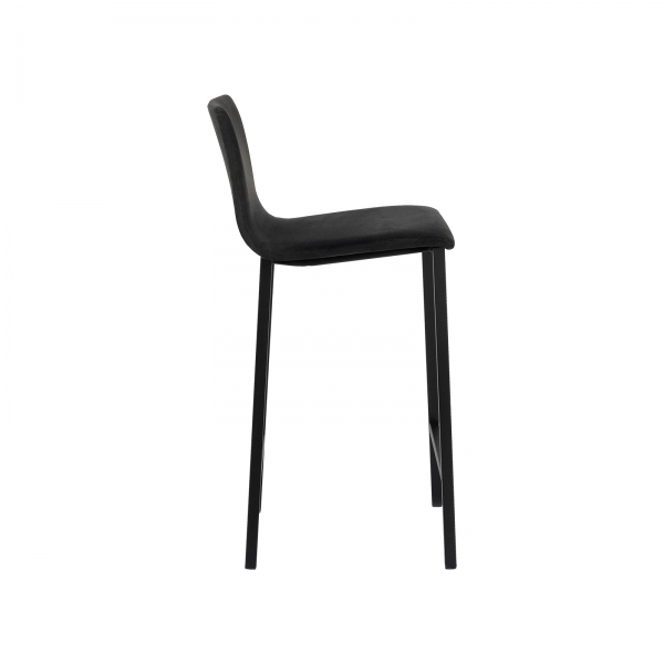 Tabouret hauteur 65 cm en tissu dossier bas avec pieds en métal - Koko Mobliberica® - 8