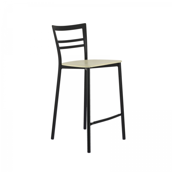 Tabouret snack contemporain en métal et multiplis bois - Go Clip Connubia® - 1