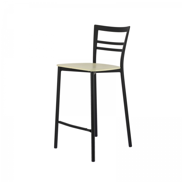 Tabouret snack contemporain en métal et multiplis bois - Go Clip Connubia® - 6