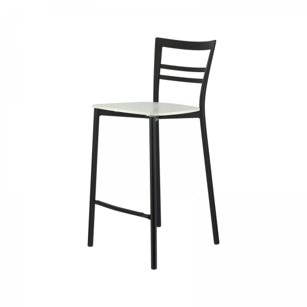 Tabouret snack contemporain en métal et multiplis bois - Go Clip Connubia® - 11