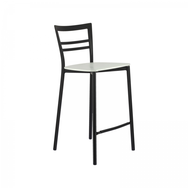 Tabouret snack contemporain en métal et multiplis bois - Go Clip Connubia® - 9