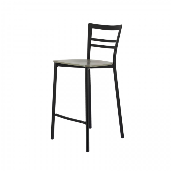 Tabouret snack contemporain en métal et multiplis bois - Go Clip Connubia® - 19