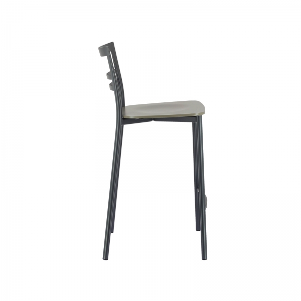 Tabouret snack contemporain en métal et multiplis bois - Go Clip Connubia® - 36