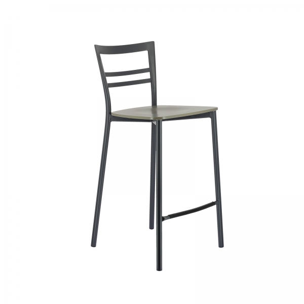 Tabouret snack contemporain en métal et multiplis bois - Go Clip Connubia® - 33