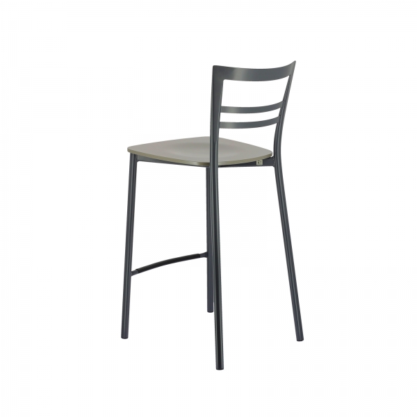 Tabouret snack contemporain en métal et multiplis bois - Go Clip Connubia® - 40