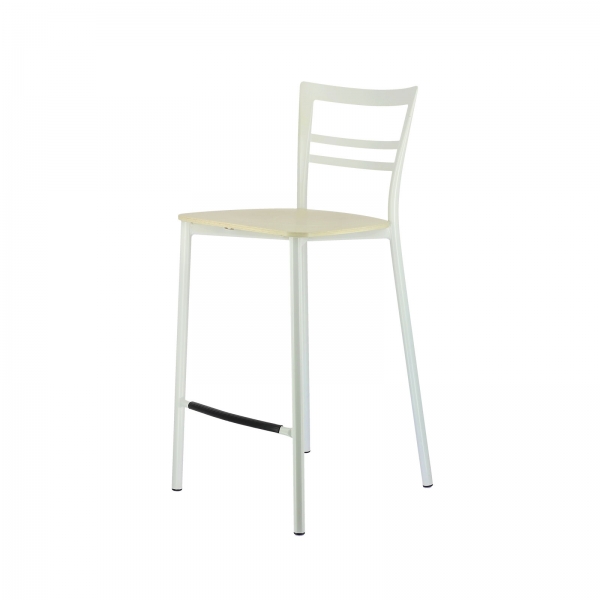 Tabouret snack contemporain en métal et multiplis bois - Go Clip Connubia® - 43