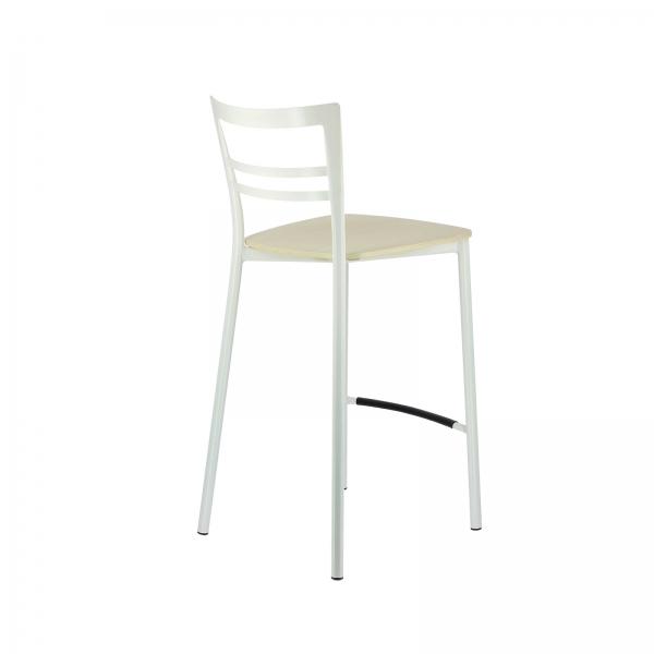 Tabouret snack contemporain en métal et multiplis bois - Go Clip Connubia® - 45