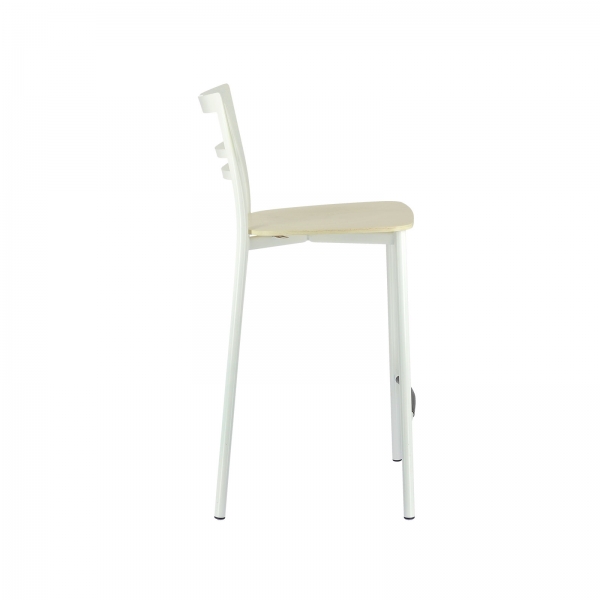 Tabouret snack contemporain en métal et multiplis bois - Go Clip Connubia® - 48