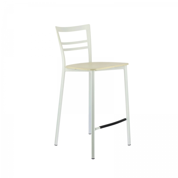 Tabouret snack contemporain en métal et multiplis bois - Go Clip Connubia® - 41