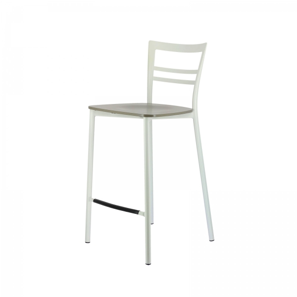 Tabouret snack contemporain en métal et multiplis bois - Go Clip Connubia® - 51