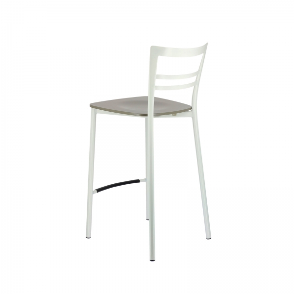 Tabouret snack contemporain en métal et multiplis bois - Go Clip Connubia® - 53