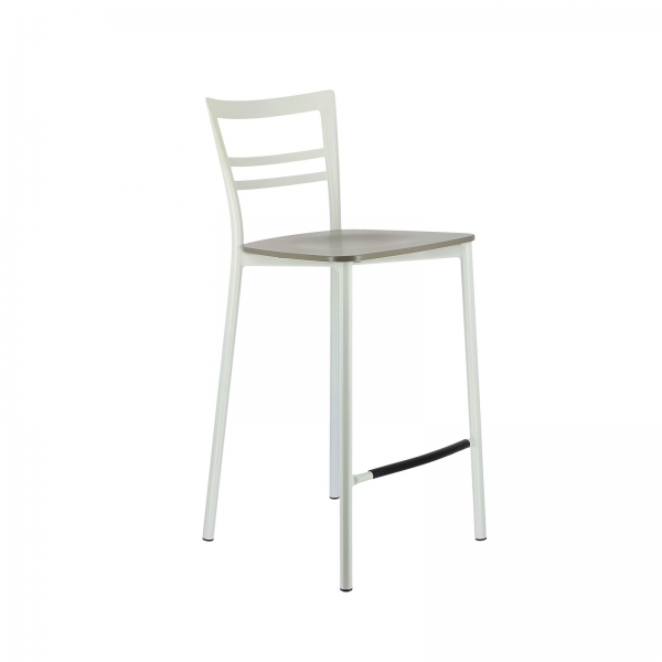 Tabouret snack contemporain en métal et multiplis bois - Go Clip Connubia® - 49