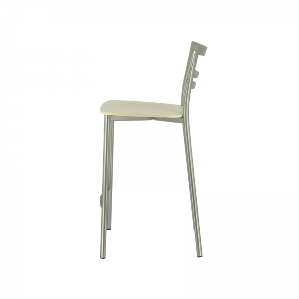 Tabouret snack contemporain en métal et multiplis bois - Go Clip Connubia® - 69