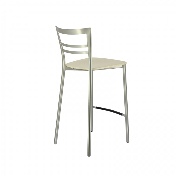 Tabouret snack contemporain en métal et multiplis bois - Go Clip Connubia® - 72