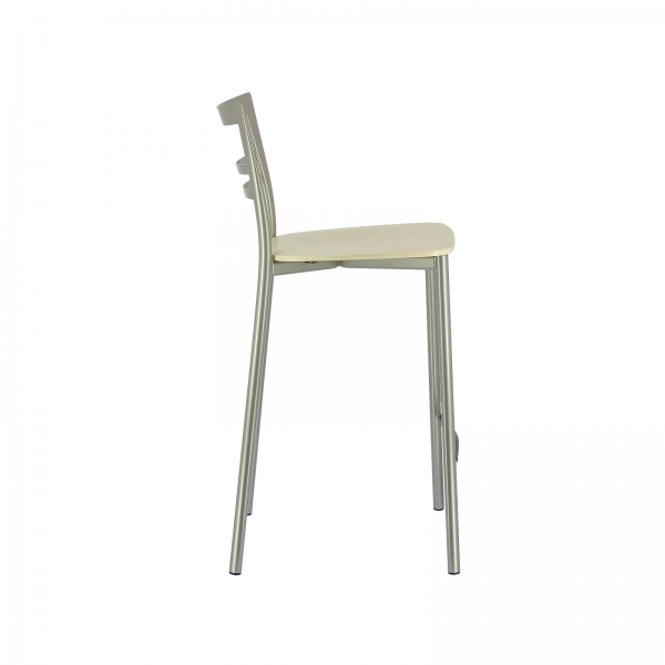 Tabouret snack contemporain en métal et multiplis bois - Go Clip Connubia® - 73