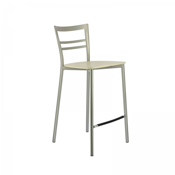 Tabouret snack contemporain en métal et multiplis bois - Go Clip Connubia® - 66