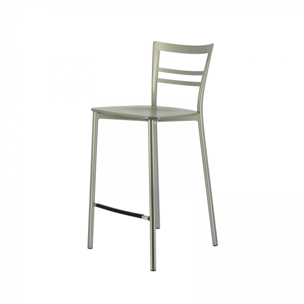 Tabouret snack contemporain en métal et multiplis bois - Go Clip Connubia® - 76