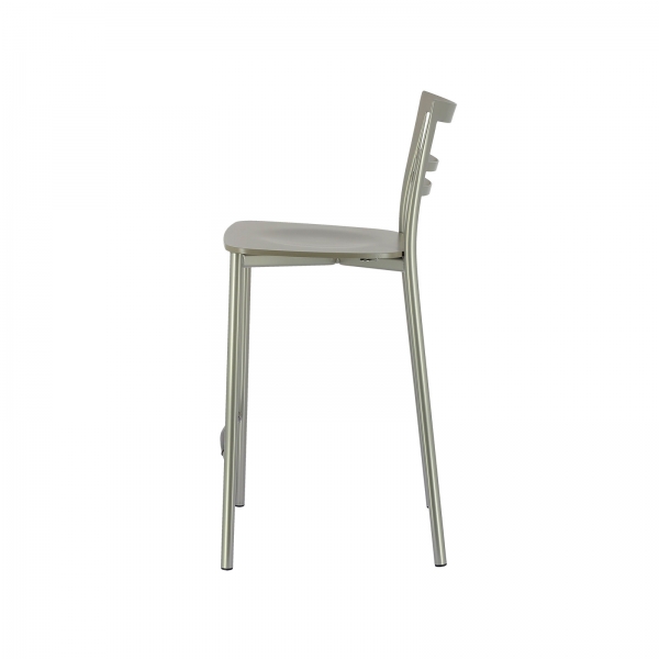 Tabouret snack contemporain en métal et multiplis bois - Go Clip Connubia® - 77