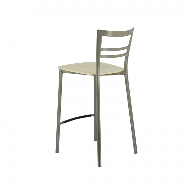 Tabouret snack contemporain en métal et multiplis bois - Go Clip Connubia® - 87