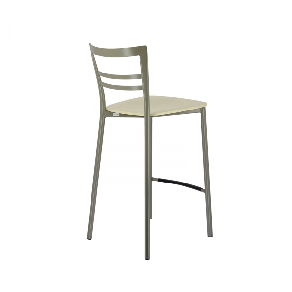 Tabouret snack contemporain en métal et multiplis bois - Go Clip Connubia® - 88