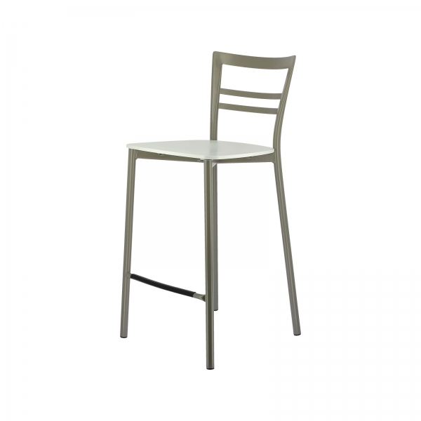 Tabouret snack contemporain en métal et multiplis bois - Go Clip Connubia® - 92