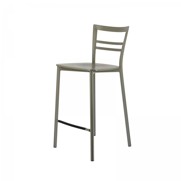 Tabouret snack contemporain en métal et multiplis bois - Go Clip Connubia® - 100