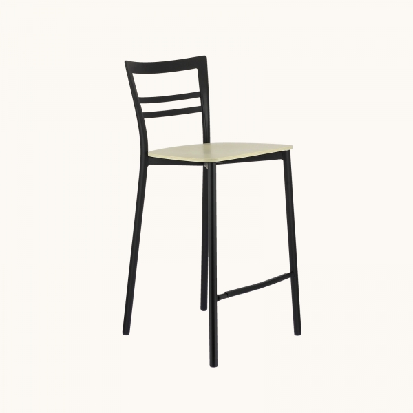 Tabouret snack contemporain en métal et multiplis bois - Go Clip Connubia® - 106