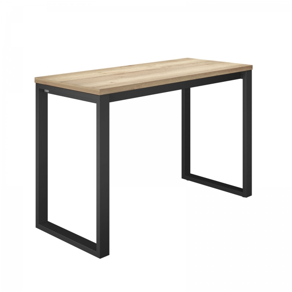 Table snack hauteur 90 cm en stratifié pieds forme traineau en métal faible profondeur - Neox - 3