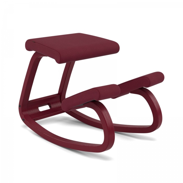 Chaise de bureau ergonomique à bascule en tissu bordeaux - Variable Monochrome Varier® - 12