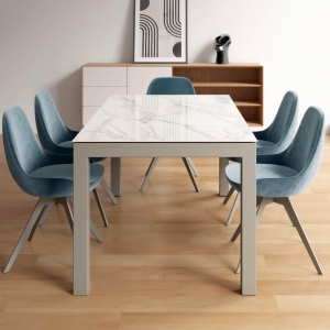 Table en dekton marbre rectangulaire extensible - Lakera