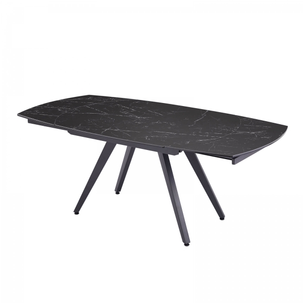 Table moderne extensible en céramique avec pieds en métal - Sofia - 7