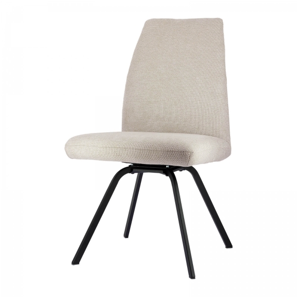 Chaise avec dossier basculant tissu et pieds métal - Gabin - 6