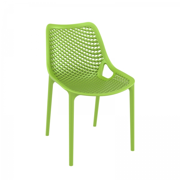 Chaise de jardin moderne ajourée en polypropylène vert tropical - Air - 26